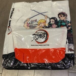 Demon Slayer Kimetsu no Yaiba Canvas Tote Bag & Pouch Set